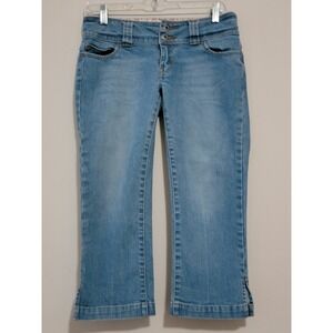 American Eagle Outfitters Light Wash Cropped Jeans Womens Size 2 Stretch Bootcut